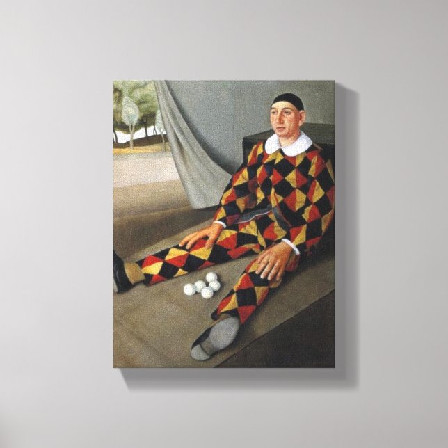The Juggler (by Antonio Donghi) Canvas Print (Front)