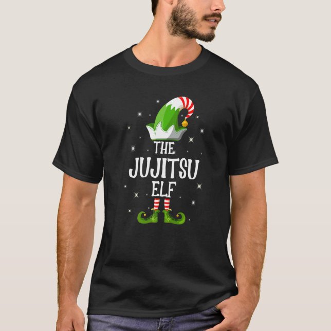 The Jujitsu Elf Family Matching Group Christmas T-Shirt (Front)