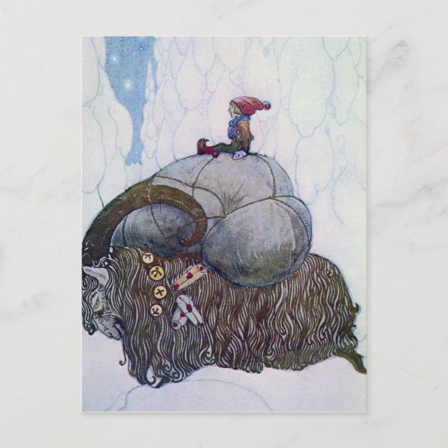 “The Julbock” Christmas Goat by John Bauer Postcard (Front)