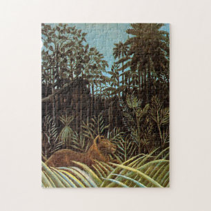 The jungle with the lion by Henri Rousseau Jigsaw Puzzle