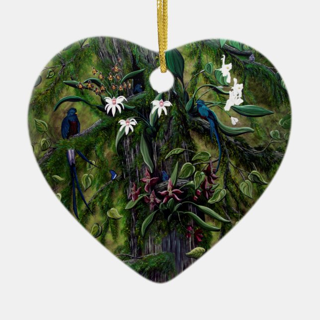 The Jungles of Tikal Ceramic Tree Decoration (Front)