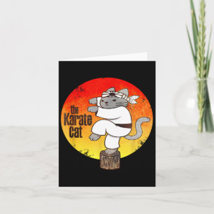The Karate Cat (distressed Version) Card