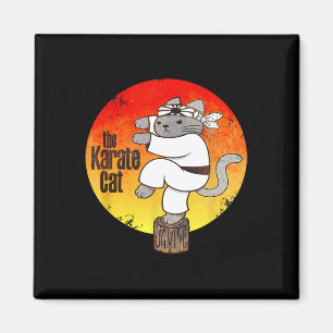 The Karate Cat (distressed Version) Magnet