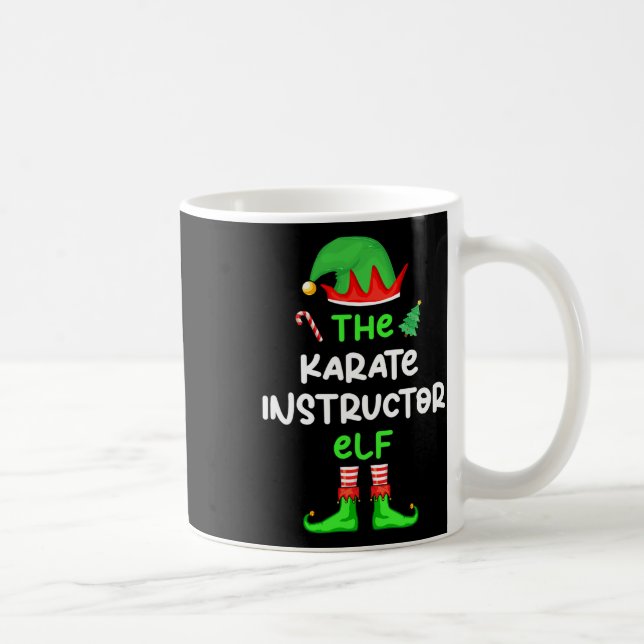 The Karate Instructor Elf Christmas Matching Pajam Coffee Mug (Right)