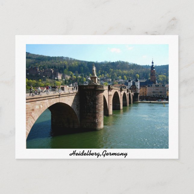 The Karl-Theodor Bridge Heidelberg Germany Postcard (Front)