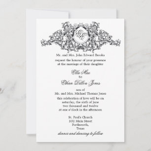 The 'Kate' Monogram Wedding invitation