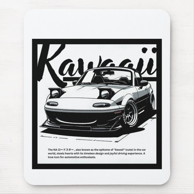 the "KAWAAII" car Mouse Pad (Front)