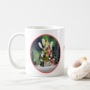 The Kayak Christmas Tree Aurora Borealis Coffee Mug
