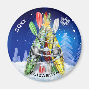 The Kayak Christmas Tree Magnet