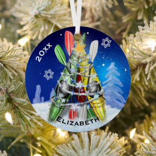 The Kayak Christmas Tree Metal Tree Decoration