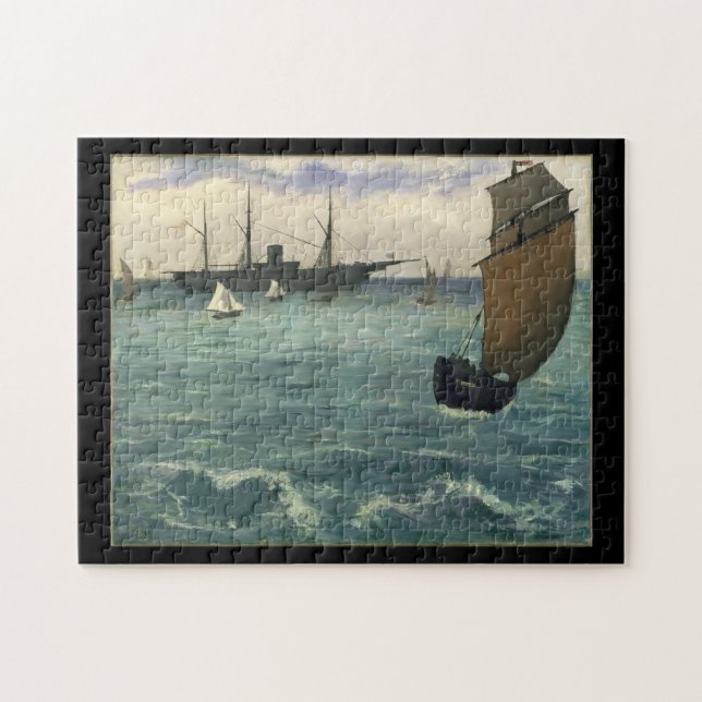 The "Kearsarge" at Boulogne Edouard Manet Fine Art Jigsaw Puzzle (Horizontal)