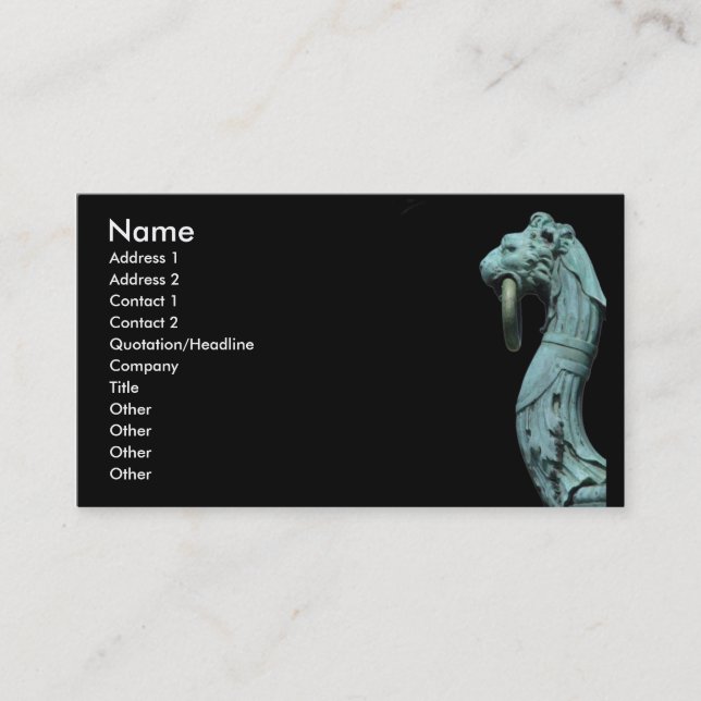 The keeper business card (Front)