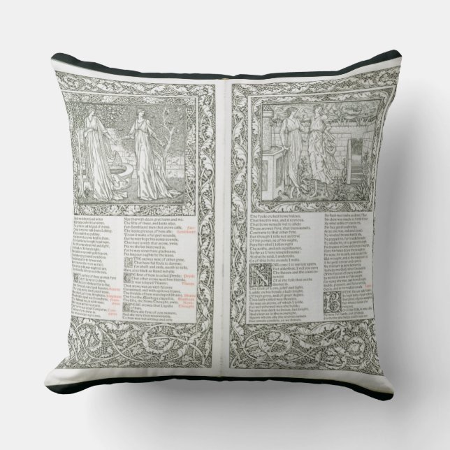 The 'Kelmscott Chaucer', published 1896 by the Kel Cushion (Front)