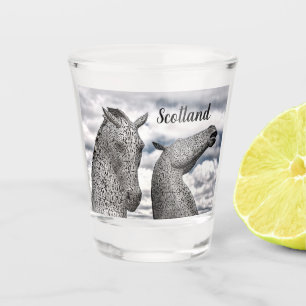 The Kelpies at Falkirk Scotland Shot Glass