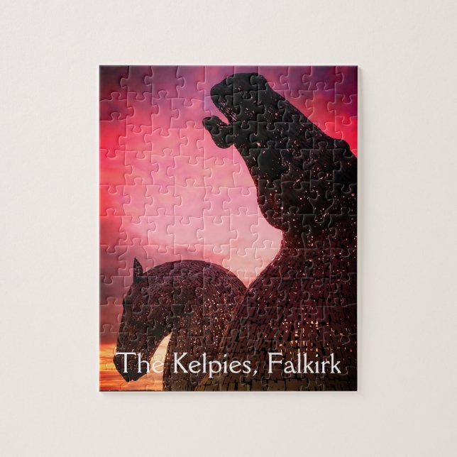 The Kelpies in Falkirk, Scotland, beautiful puzzle (Vertical)