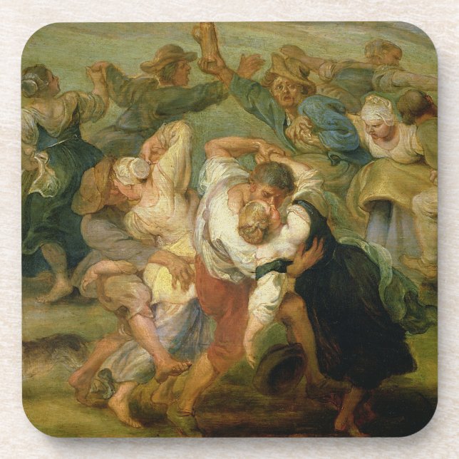 The Kermesse, detail of peasants dancing, c.1635-3 Coaster (Front)
