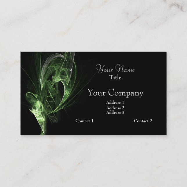 THE KEY Fractal Graphic Business Card Template (Front)