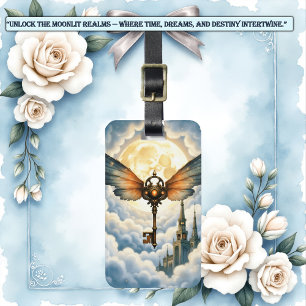 The Key of Eternity – Steampunk Wings  Luggage Tag