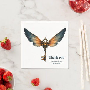 The Key of Eternity – Steampunk Wings Napkin