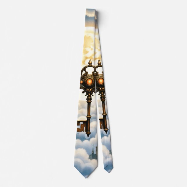 The Key of Eternity – Steampunk Wings  Tie (Front)