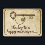 The Key To A Happy Marriage Is... Vintage Wedding Advice Card<br><div class="desc">These vintage key advice cards the are the perfect keepsake from each of your guests at your wedding. The simple yet stylish design will allow your guests to write a note of advice for you to keep and read over in years to come.</div>