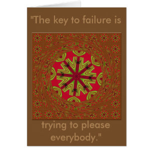 The Key to Failure African Traditional Design card