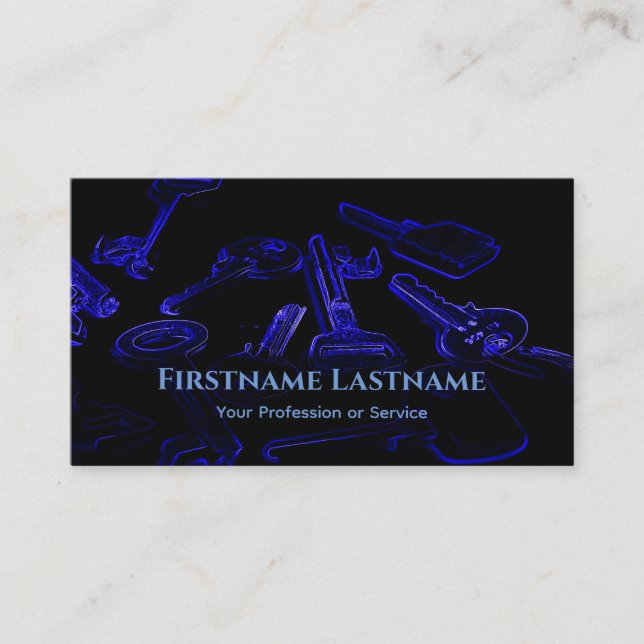 The key to your success in keys locks and support business card (Front)