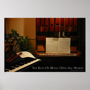 The Keys of Music Open All Hearts Poster