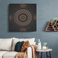 The khaki crocodylus porosus mandala art 