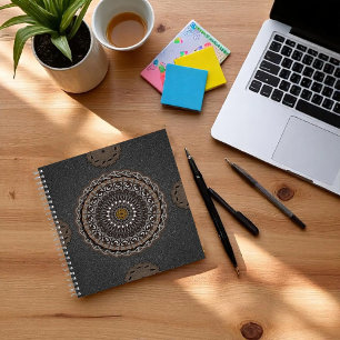 The khaki crocodylus porosus mandala art notebook