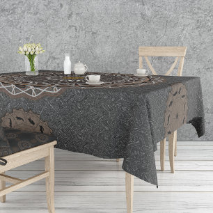 The khaki crocodylus porosus mandala shower curtai tablecloth