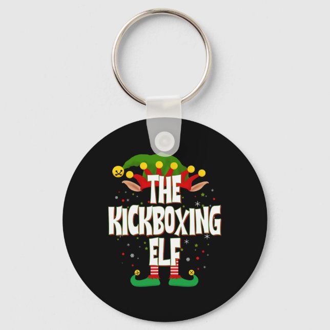 The Kickboxing Elf Christmas  Key Ring (Front)