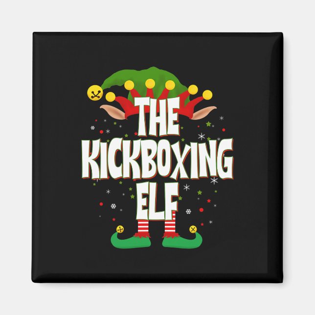 The Kickboxing Elf Christmas  Magnet (Front)