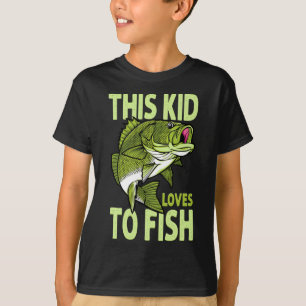 The Kid Loves To Fish Fishing Kid  T-Shirt