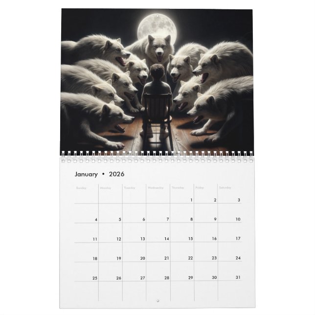 The Kid & Wolves: a fantasy artwork calendar 2025 (Jan 2026)