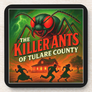 "THE KILLER ANTS OF TULARE COUNTY". SET OF 6. COASTER