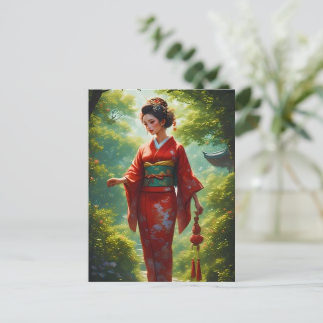 The Kimono's Walk Postcard (Standing Front)