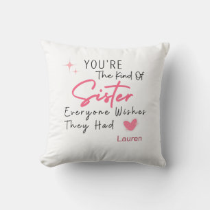The Kind of Sister Throw Pillow - Personalised Gif