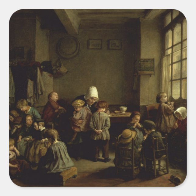 The Kindergarten Square Sticker (Front)