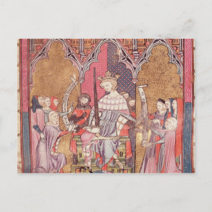 The King Administering Justice Postcard