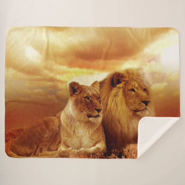 The KING and his QUEEN Sherpa Blanket (Front (Horizontal))