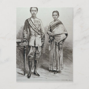 The King and Queen of Siam Postcard