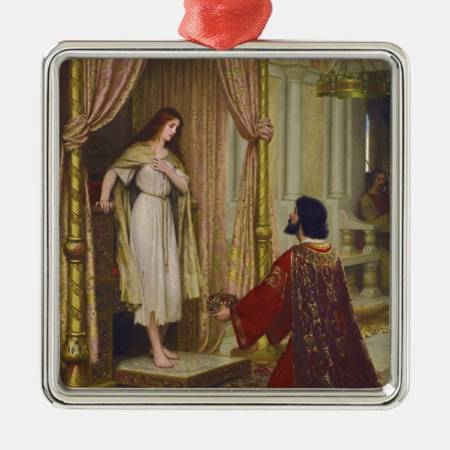 The King and the Beggar Girl Metal Tree Decoration (Front)