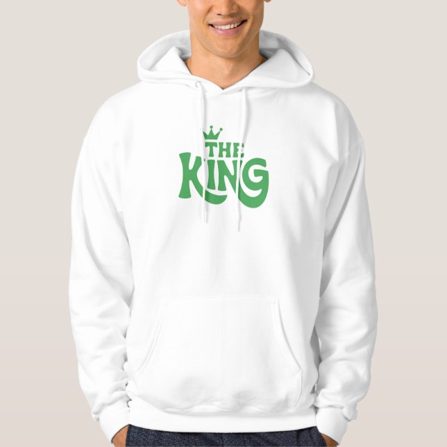 The King – Bold Retro Typography Design Hoodie (Front)