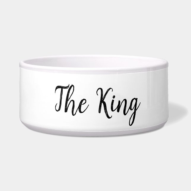 The King Ceramic Pet Bowl (Front)