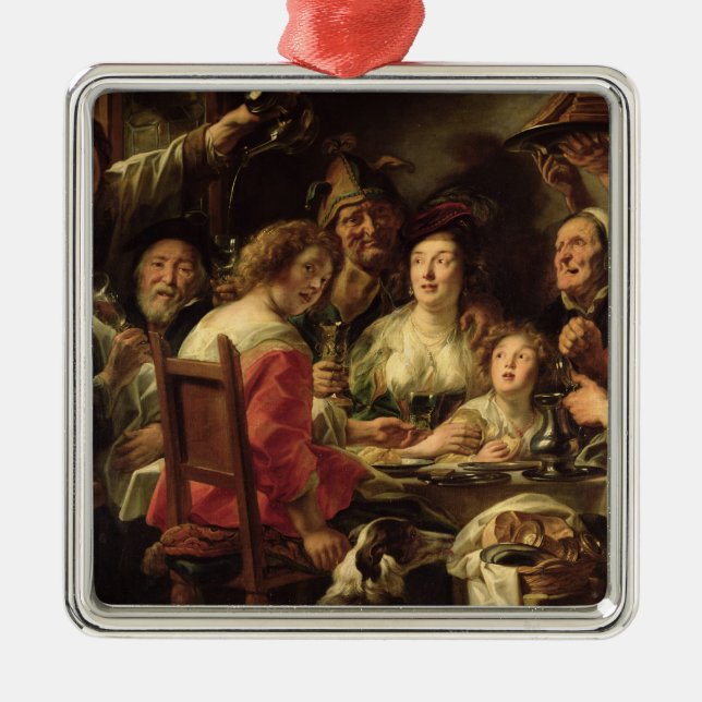 The King Drinks Metal Tree Decoration (Front)