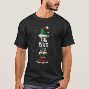 The King Elf Costume Matching Family Christmas Elf T-Shirt