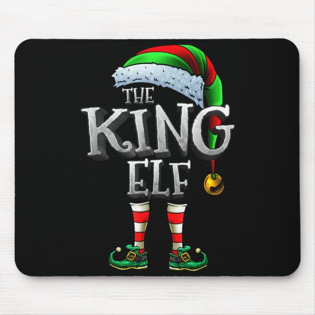 The King Elf Shirt Matching Family King Christmas  Mouse Pad (Front)