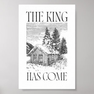 The King Has Come Cabin Christmas Wall Art