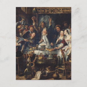 The King is Drinking Postcard